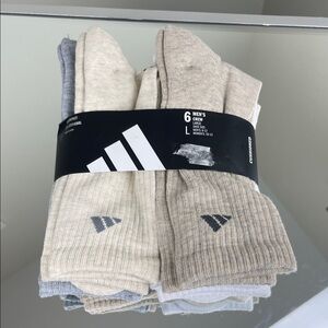 Adidas Climacool Cushioned Crew Socks 6-Pack Men's Large NWT